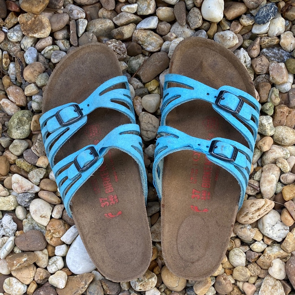 Birkenstock Blue Double Strap Sandals EU 37/Ladies 6